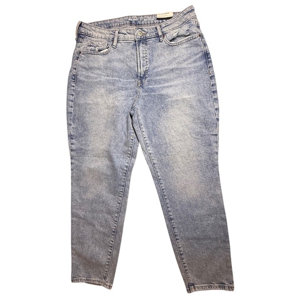 Old Navy Womens O.G. Straight High Rise Ankle Jeans Size 14 Light Wash Denim-920 - Picture 1 of 11